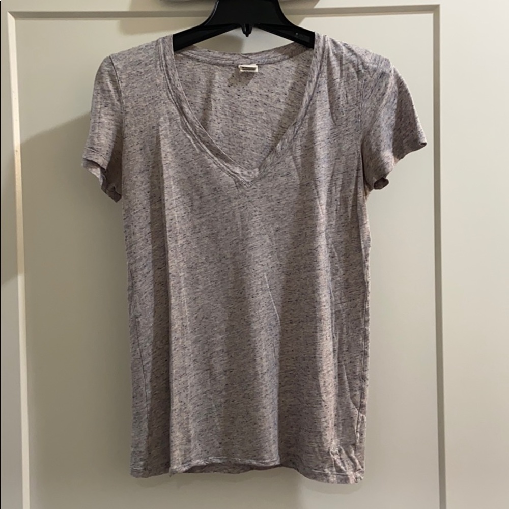 PINK V-Neck Short Sleeved T-Shirt